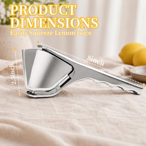 Arel Stainless Steel Lemon Squeezer, Manual Citrus Juicer