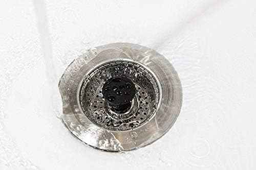 Kitchen SinkShroom Stainless Steel Sink Strainer, Black, 6-Pack