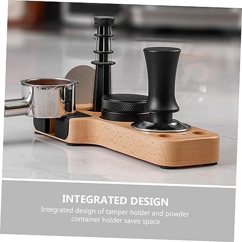Coffee Powder Tamper Base Stand Wooden Holder for Espresso Tools