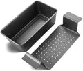 HONGBAKE Meatloaf Pan with Drain Tray, 9 x 5 Inches Loaf Pans with