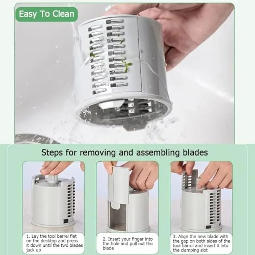 KeKee 3-in-1 Vegetable Slicer, Chopper and Spiralizer, Green
