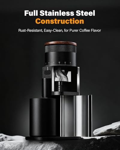 SHARDOR Single-Dose Coffee Grinder, 80 Settings, Black