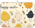 OTVEE Daisy Egg Art Dish Drying Mat for Kitchen Counter Absorbent Heat