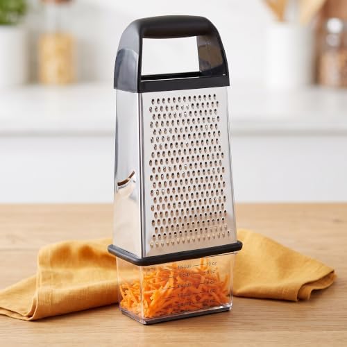 Doitool Professional Cheese Grater - Stainless Steel, Xl Size, 4 Sides