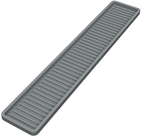 ZAPPOWARE Silicone Sink Holder Tray, 17.7"x3.1", Gray