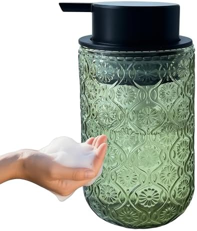 Foaming Hand Soap Dispenser,Vintage Glass Soap and Lotion Dispenser