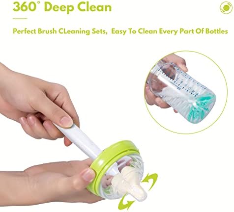 Upright Baby Bottle Brush Set, Concealed Detail Cleaner, Wash Tool