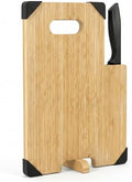 Bamboo Cutting Board with Knife Set, 13.4 x 9.4 Inch Wooden Chopping