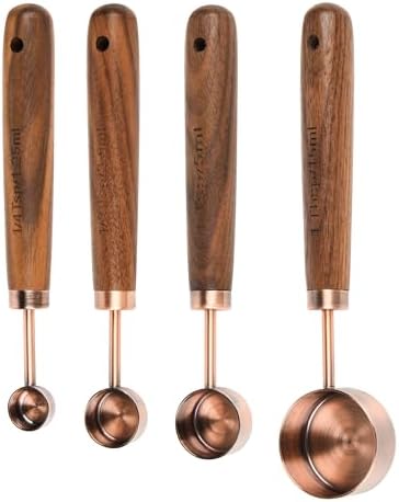 Copper Measuring Cups & Spoons Set 8, Stainless Steel Measuring Cups