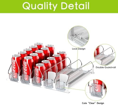 IBORING Drink Organizer for Fridge, 25 Cans