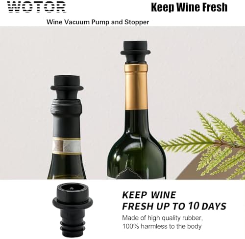 WOTOR Wine Stoppers Vacuum, Wine Saver, Wine Pump Vacuum Stoppers