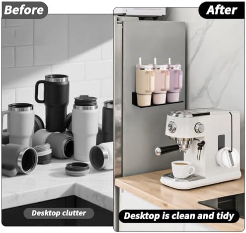 AMDBHC 2 Pack Strong Magnetic Cup Holder for Refrigerator, Metal