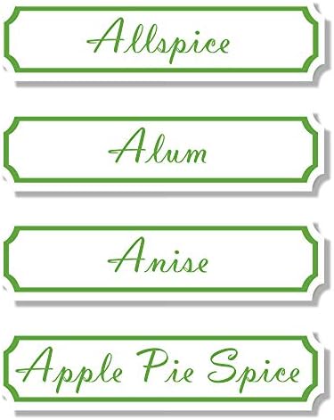 Lovable Labels Spice/Herb Jar Labels, 76 Pre-Printed + 8 Blank