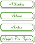 Lovable Labels Spice/Herb Jar Labels, 76 Pre-Printed + 8 Blank