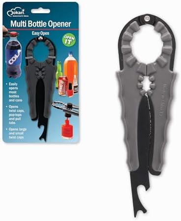 Jokari Multi Bottle Opener for Jars Bottles and Cans 3 in 1 Easy Grip