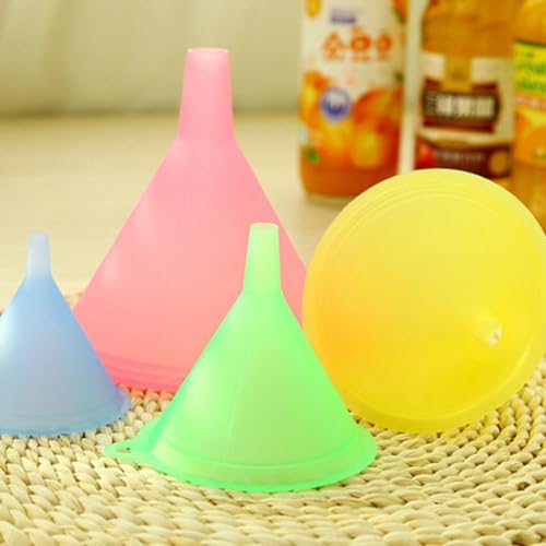 5pcs Small Kitchen Funnels Food Grade Plastic Nesting Set for Filling