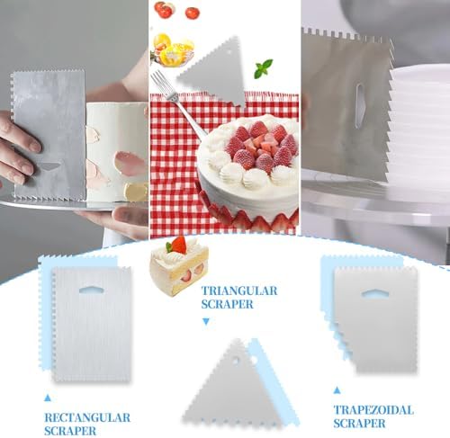 78PCS Cake Supplie With 12Inch Aluminum Alloy Rotating Cake Stand