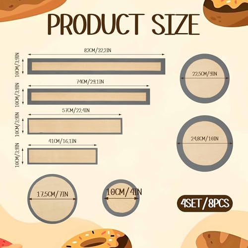 Silicone Springform Pan Protector Set, 4 Sets