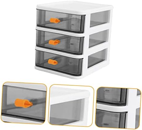COLLBATH Box Three Tier Lockers Storage Pull Out Drawers Clear