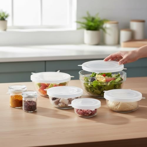 Handy Housewares Silicone Stretch Lids, 6-Piece Set
