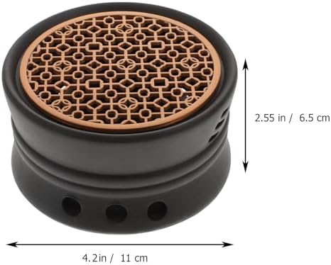 Japanese Ceramic Teapot Warmer Candle Stand Tea Heating Tool Black