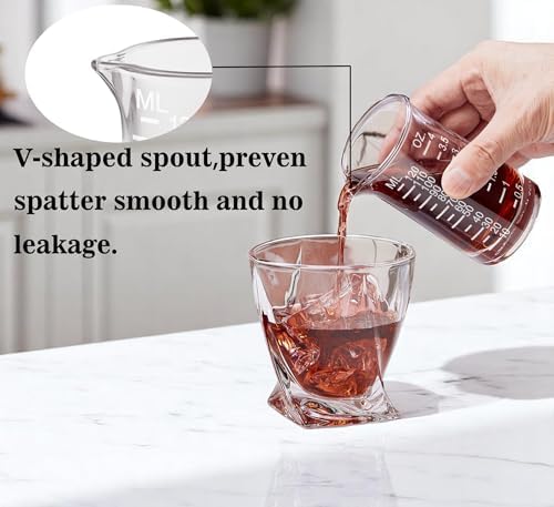 Ackers Shot Glass Etching Scale Measuring Cup 4 Ounce/120ML Liquid