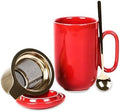 vicrays Ceramic Tea Mug Infuser - Large Cup 16 oz Hot Loose Steeping