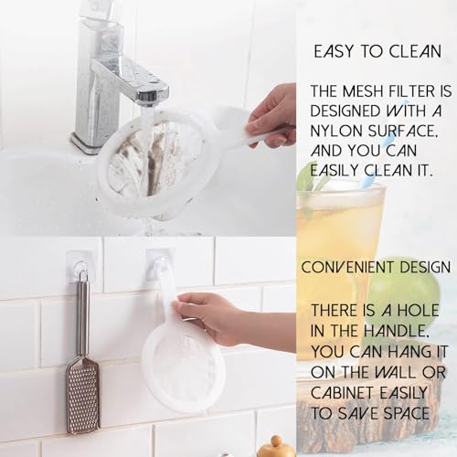 2 Piece Fine Nylon Mesh Strainer Kitchen Food Yogurt Mesh Sieve