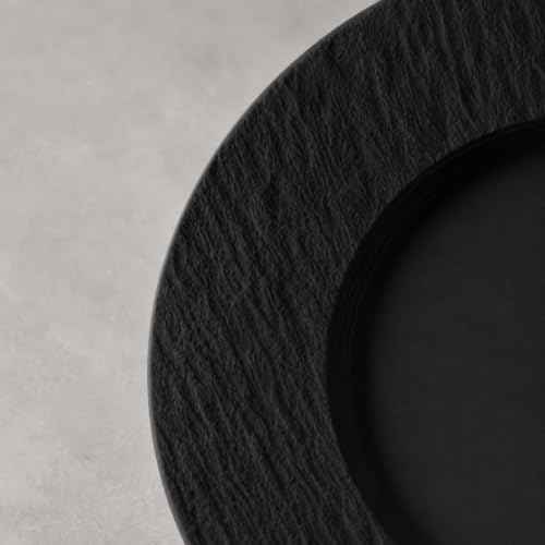 Villeroy & Boch Manufacture Rock 12 Piece Dinnerware Set, Matte Black