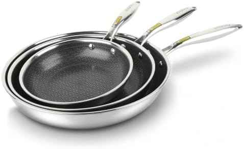 imarku 8, 10, 12 inch Hybrid Nonstick Frying Pan Set