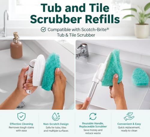 4-Pack Tub and Tile Scrubber Refills for Scotch-Brite