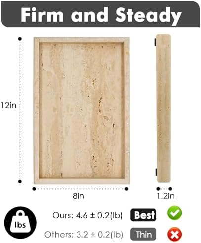 Natural Travertine Tray for Bathroom Vanity, Kitchen Counter