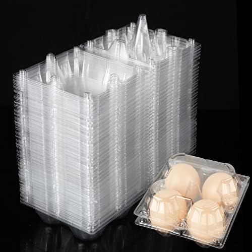 DAJAVE 100 Pack Plastic Egg Cartons