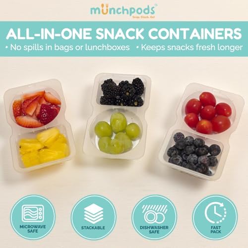 Reusable Snack Containers with Lids 50 Pack (100 Pieces) Portion