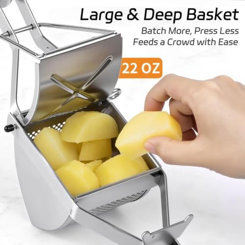 Potato Ricer Stainless Steel 22oz Large Mashed Potato Ricer for Masher