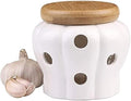 MEKBOK Garlic Keeper,Garlic Keeper for Counter,White Ventilated Garlic