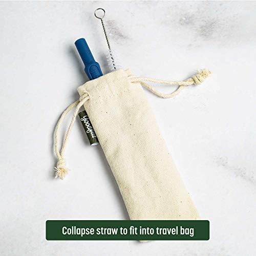 Goodful Stainless Steel Collapsible Telescoping Straws With Silicone