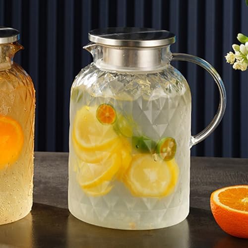 Acrylic Water Pitcher with Lid Handle, 1800ML
