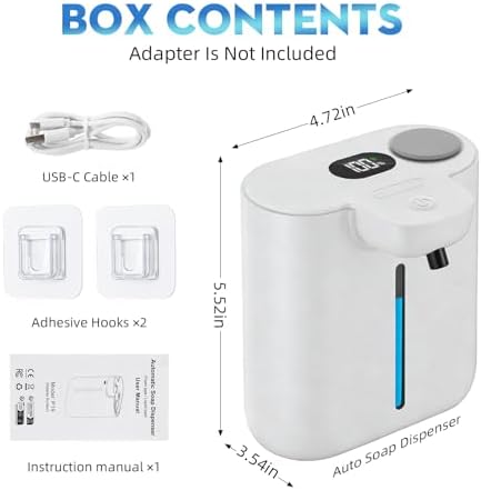 RYTOXILO Automatic Foaming Soap Dispenser, 9 Levels Soap Dispenser