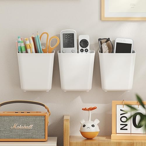 4 Pack Kitchen Cabinet Door Storage Box, Self Adhesive Wall Mounted