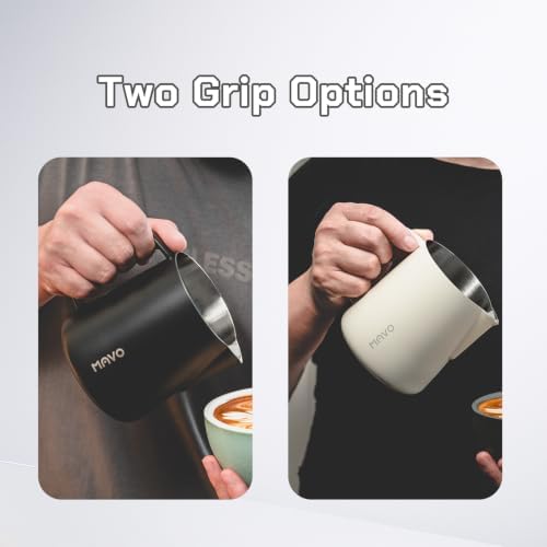 Milk Frothing Pitcher, Arc Spout Espresso Steaming Pitcher, 400ml Milk