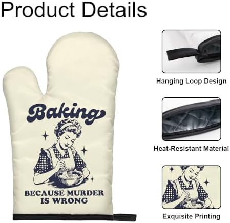 DYJYBMY Funny Baking Oven Mitt and Pot Holder Set