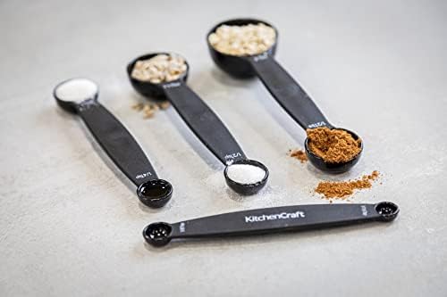 KitchenCraft Magnetic Measuring Spoons Set Stainless Steel Stackable