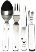 German cutlery set 4 pieces Eating utensils military style spoon fork