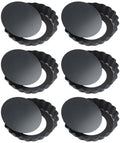 Set 6 Non- Tart Removable Bottom Bakeware Tools Pan Molds for Round 4