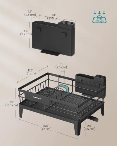 SONGMICS Dish Drying Rack with Drainboard