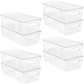 Vtopmart 8pcs Clear Stackable Storage Bins with Lids
