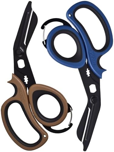 MEUUT All Purpose Scissors 2 PCS with Carabiner for Kitchen Outdoor