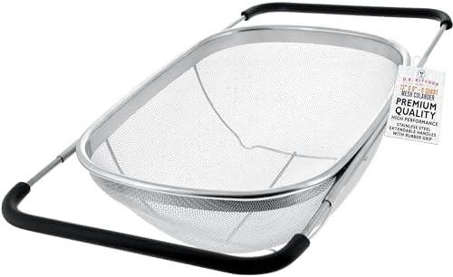 U.S. Kitchen Supply Stainless Steel Colander, 6-Quart