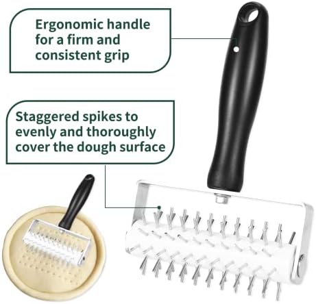 Pizza Dough Docker with Stainless Steel Spikes